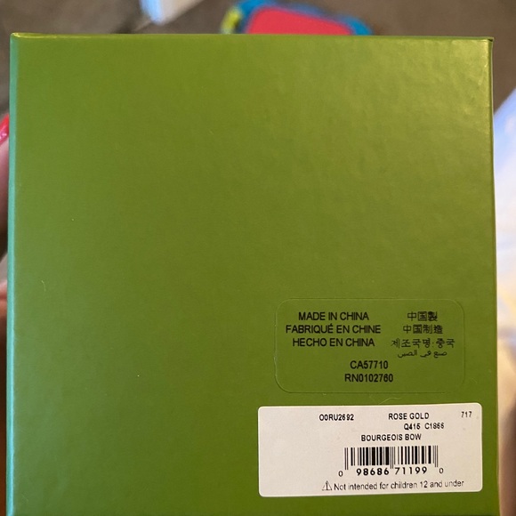 Kate Spade rose gold bourgeois bow studs - Picture 2 of 3